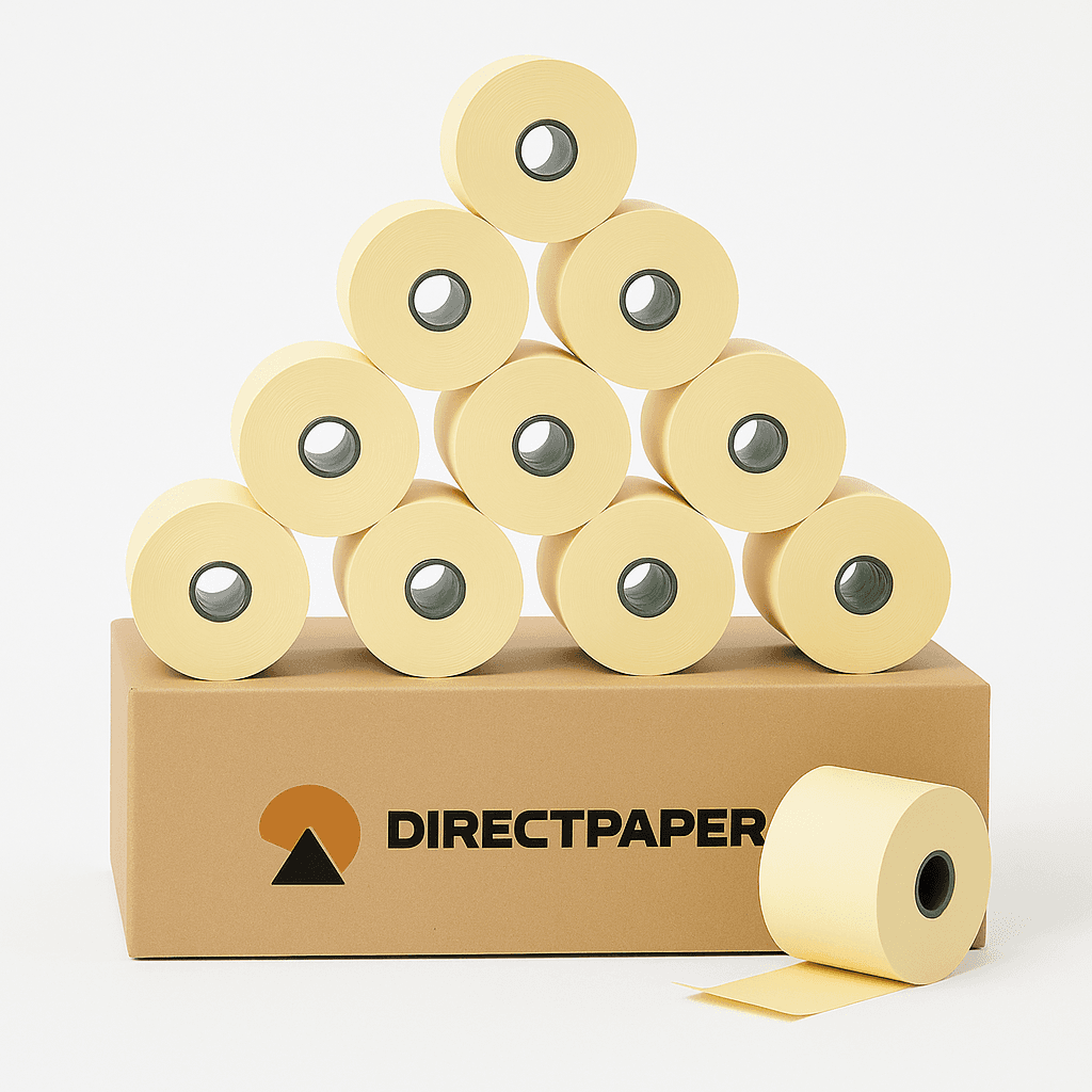 Kit 90 Rolos Bobina Térmica 80x40 Cupom Fiscal PDV ECF - Amarela | Direct Paper