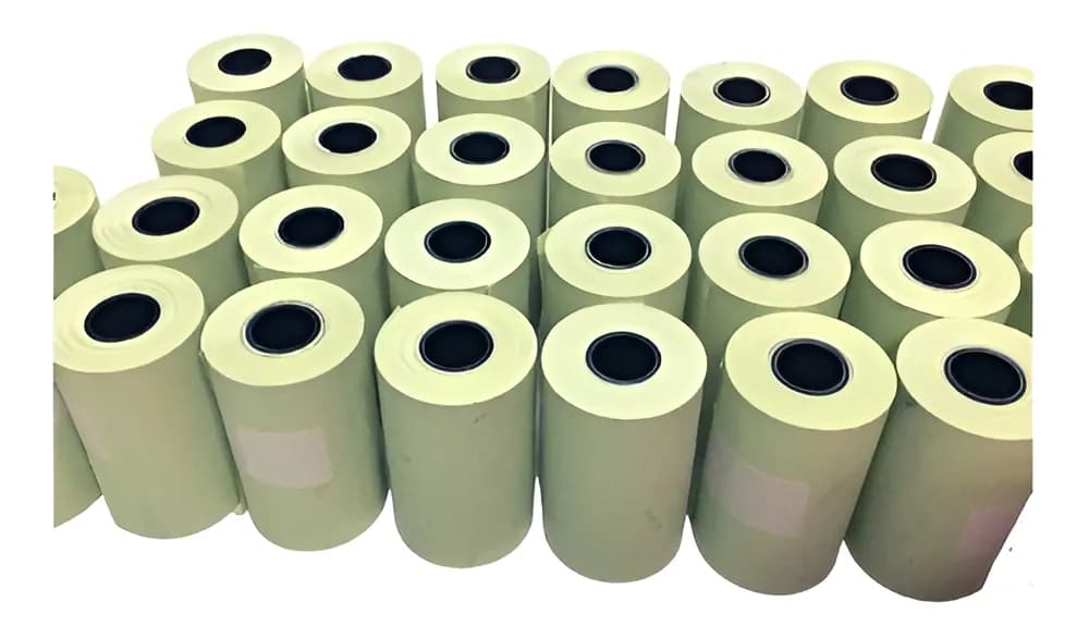 Kit 25 Rolos Bobina Térmica 57x15 Máquina Cartão POS - Amarela | Direct Paper